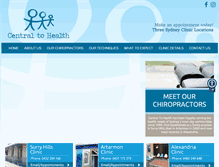 Tablet Screenshot of centraltohealth.com.au